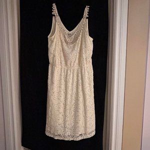 NWT Smart Set Canada Floral White Sleeveless Dress Size L